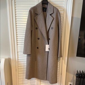 Mango Classic Lightweight Wool Coat Handmade Size XS (NWT)